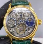 Swiss Patek Philippe Grand Complications Moonphase Tourbillon Watch Yellow Gold 42mm